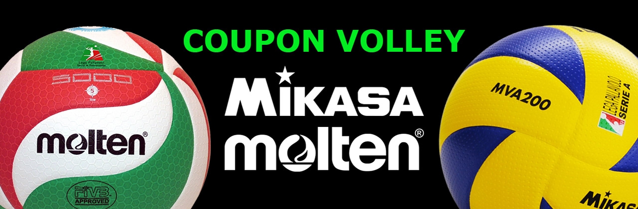 Nuovi Coupon Volley Mikasa Molten 2021-2022